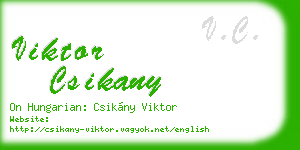 viktor csikany business card