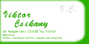 viktor csikany business card